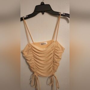 Elegant Ruched Camisole in Cream